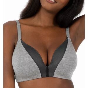 NWT Wear Lively Wireless Breathable Lightly Lined Deep V Mesh 2-Way Bra